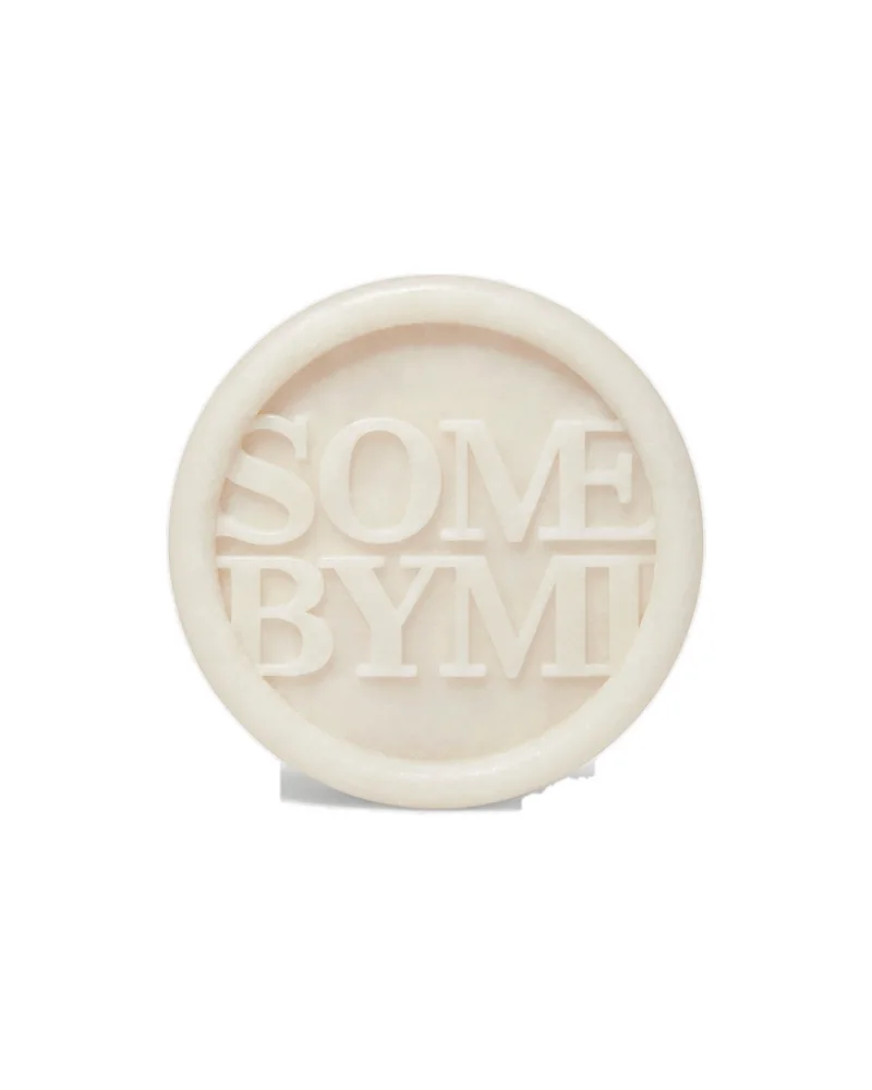 Pastilla Lactosoy Low pH Morning Cleansing Bar sobre fondo blanco