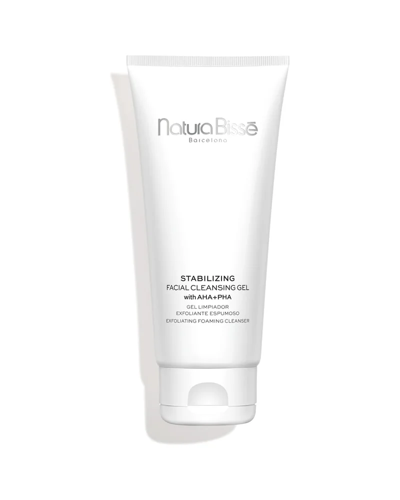 Envase de Stabilizing Facial Cleansing Gel AHA + PHA sobre fondo blanco