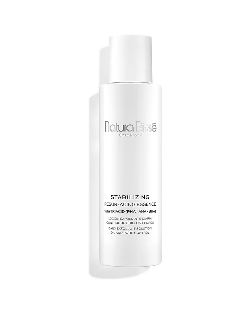 Envase de Stabilizing Resurfacing Essence sobre fondo blanco