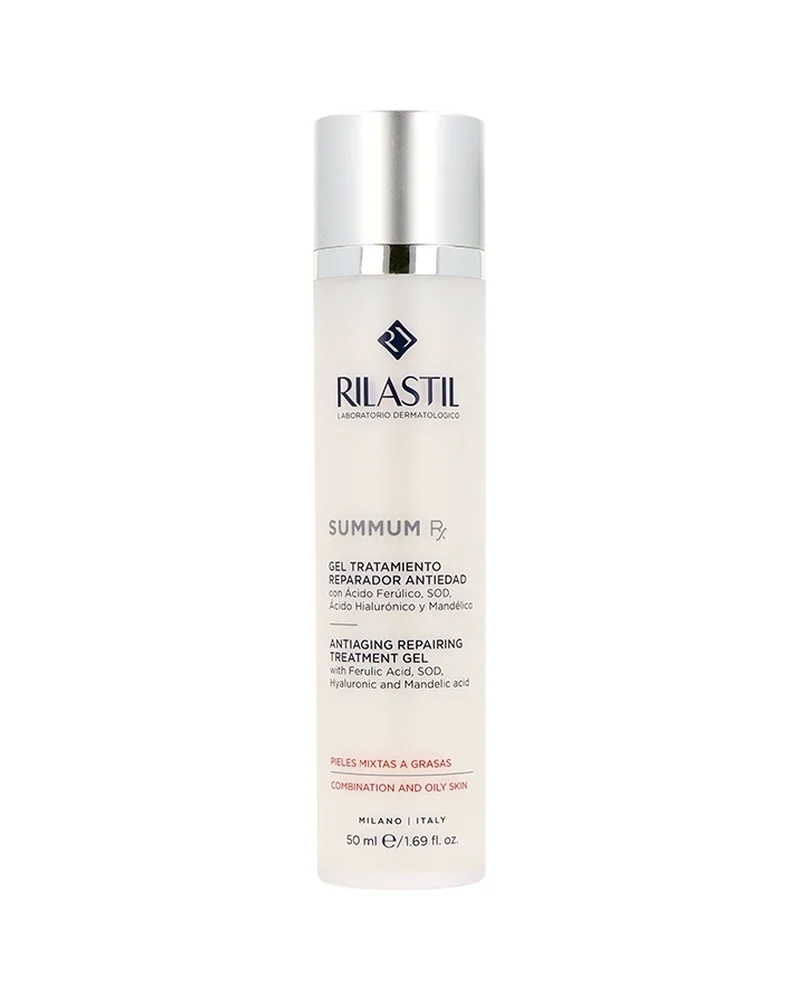 Envase de Summum Rx Gel sobre fondo blanco