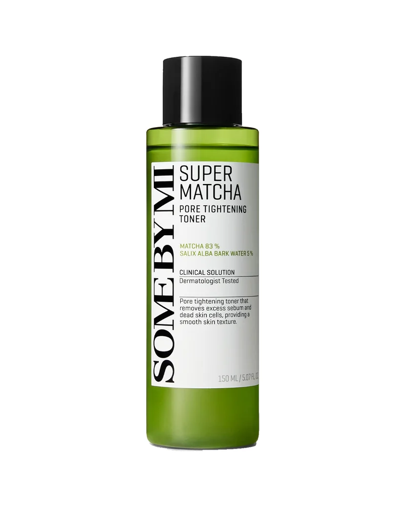Envase de Super Matcha Pore Tightening Toner sobre fondo blanco