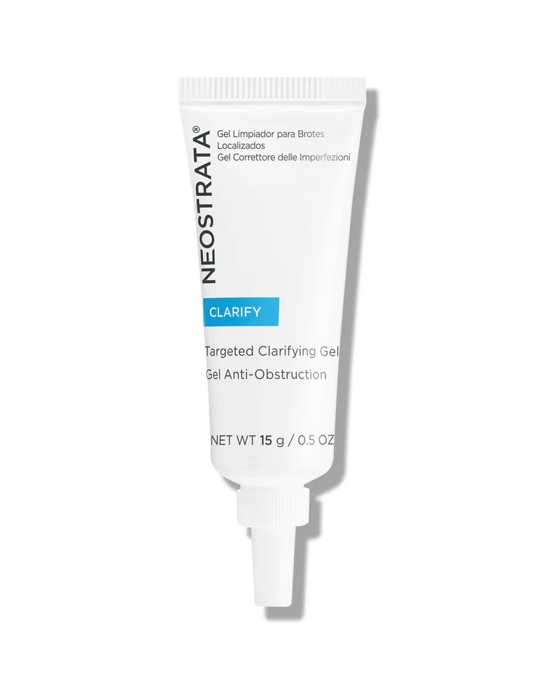 Envase de Clarify Targeted Clarifying Gel sobre fondo blanco
