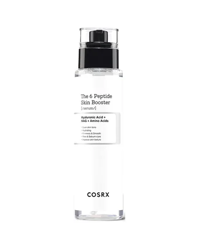 Envase de The 6 Peptide Skin Booster Serum sobre fondo blanco