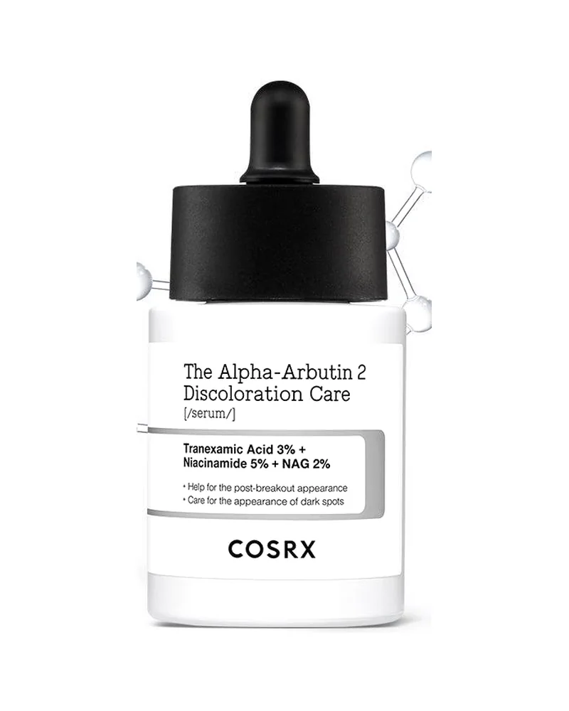 Envase de The Alpha-Arbutin 2 Discoloration Care Serum sobre fondo blanco