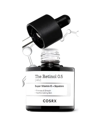 Envase de The Retinol 0.5 Oil sobre fondo blanco