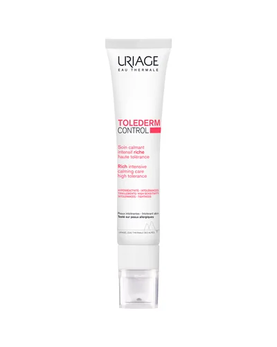 Envase de Toléderm Control Crema Rica sobre fondo blanco