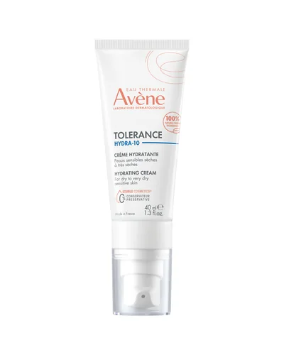 Envase de Tolérance Hydra-10 Crema sobre fondo blanco