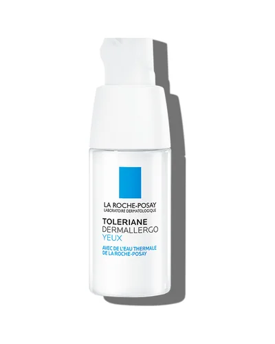 Envase de Toleriane Dermallergo Ojos sobre fondo blanco