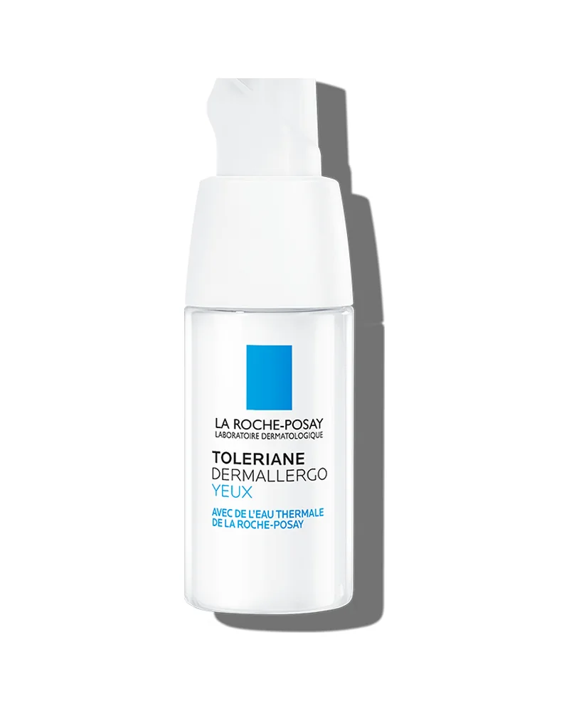 Envase de Toleriane Dermallergo Ojos sobre fondo blanco