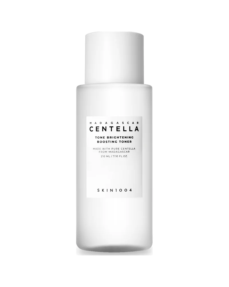 Envase de Madagascar Centella Tone Brightening Boosting Toner sobre fondo blanco