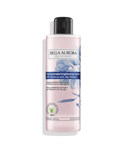 Envase del Tónico Exfoliante Iluminador sobre fondo blanco