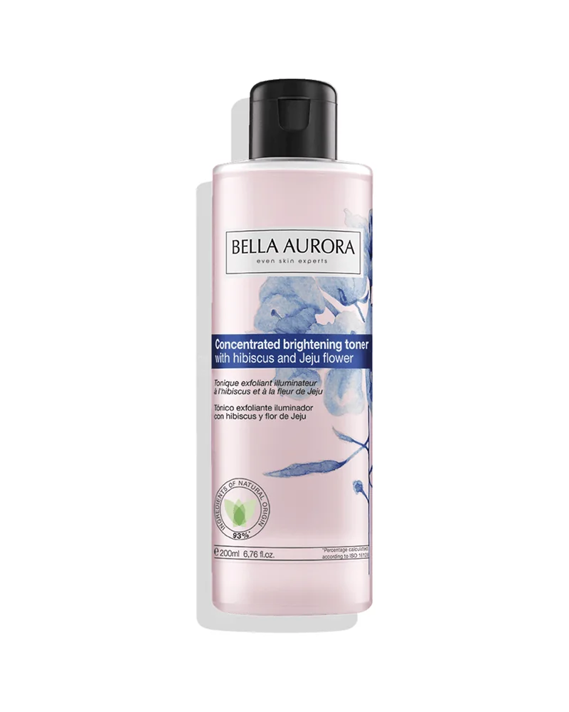 Envase del Tónico Exfoliante Iluminador sobre fondo blanco