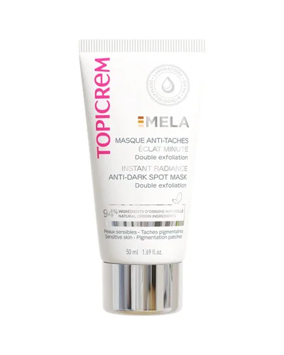 Tubo de Mela Mascarilla Antimanchas Iluminadora Instantánea sobre fondo blanco
