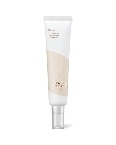 Tubo de TW-Real Eye Cream sobre fondo blanco