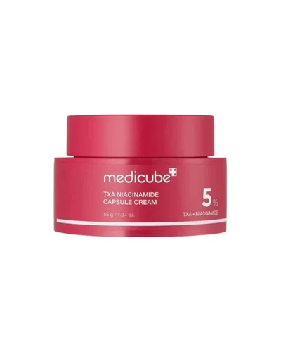 Tarro de TXA Niacinamide Capsule Cream sobre fondo blanco