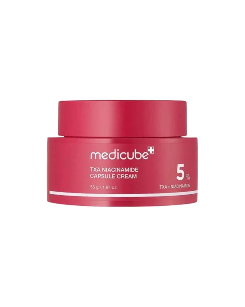 Tarro de TXA Niacinamide Capsule Cream sobre fondo blanco
