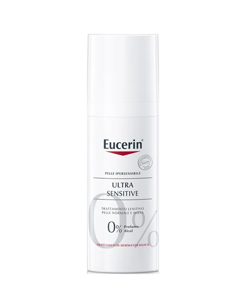 Envase de UltraSensitive Crema Calmante sobre fondo blanco