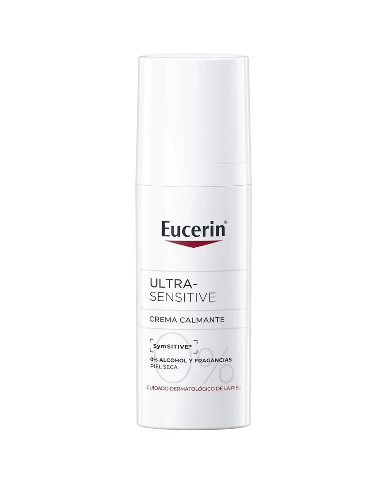 Envase de UltraSensitive Crema Calmante sobre fondo blanco