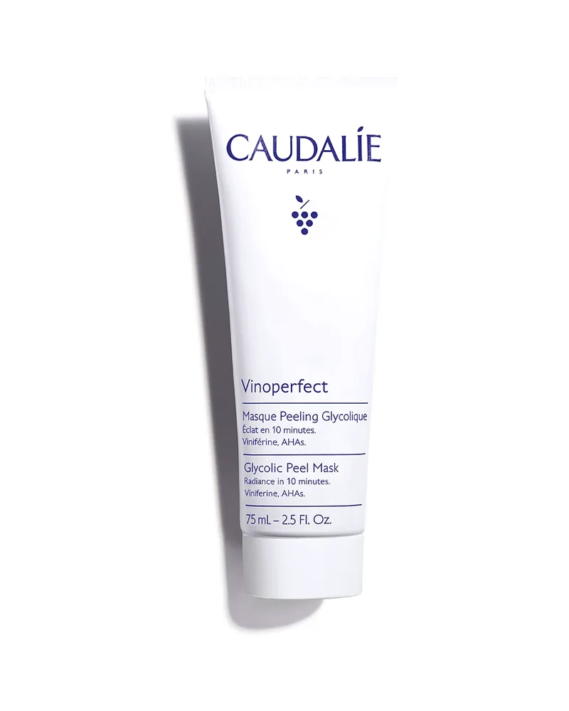 Envase de Vinoperfect Mascarilla Peeling Glicólico sobre fondo blanco