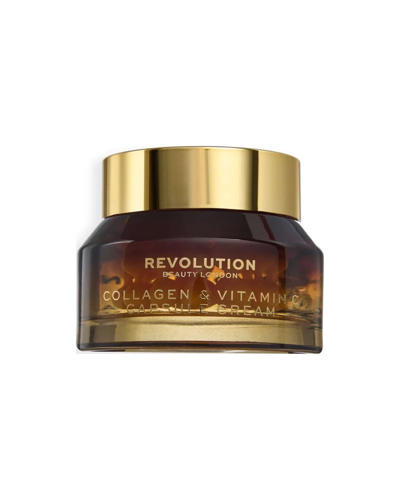 Tarro de Pro Miracle Vitamin C + Collagen Capsule Cream sobre fondo blanco
