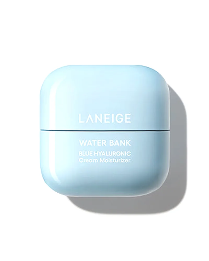 Tarro de Water Bank Blue Hyaluronic Cream Moisturizer sobre fondo blanco