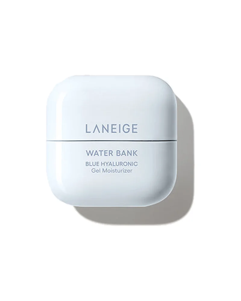 Tarro de Water Bank Blue Hyaluronic Gel Moisturizer sobre fondo blanco