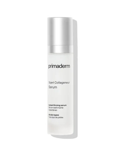 Envase de Xpert Collageneur Serum sobre fondo blanco