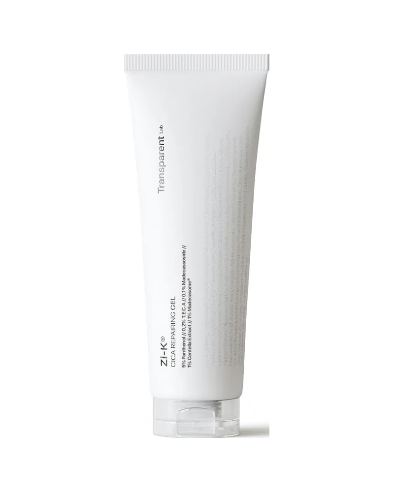 Envase de Zi-K Cica Repairing Gel sobre fondo blanco